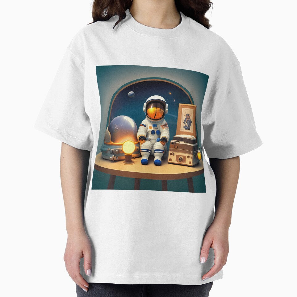 astronaut reflects on their past adventures and achievements by qatjamack0