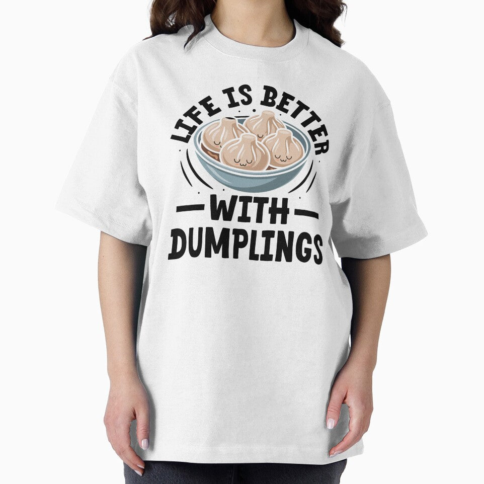 Life Is Better with Dumplings – Cute Kawaii Bowl by EmeraldeaArt