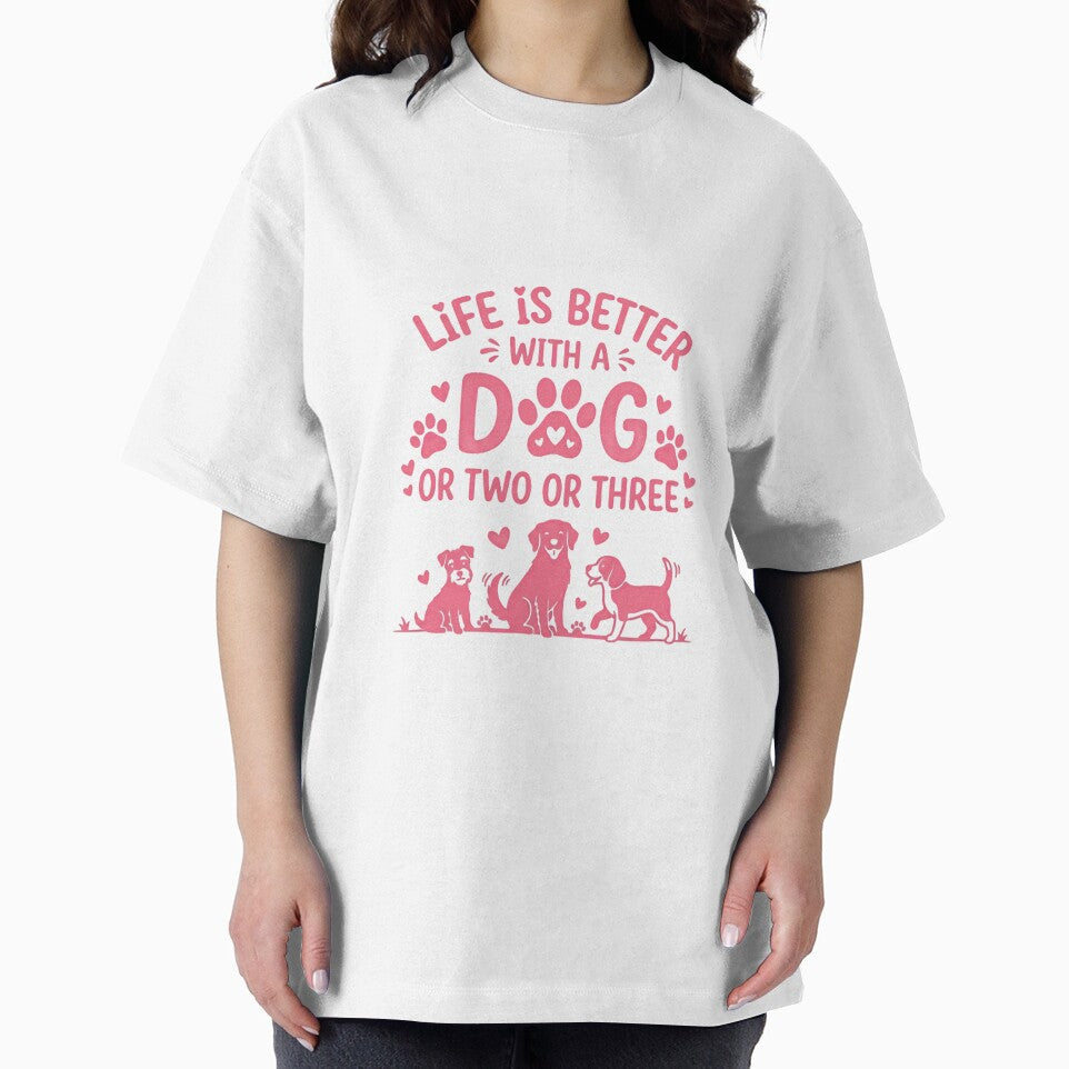 Life Is Better With A Dog Or Two Or Three Dog Lover Multiple Dogs Owner Pet Parent Canine by RetroMini2026
