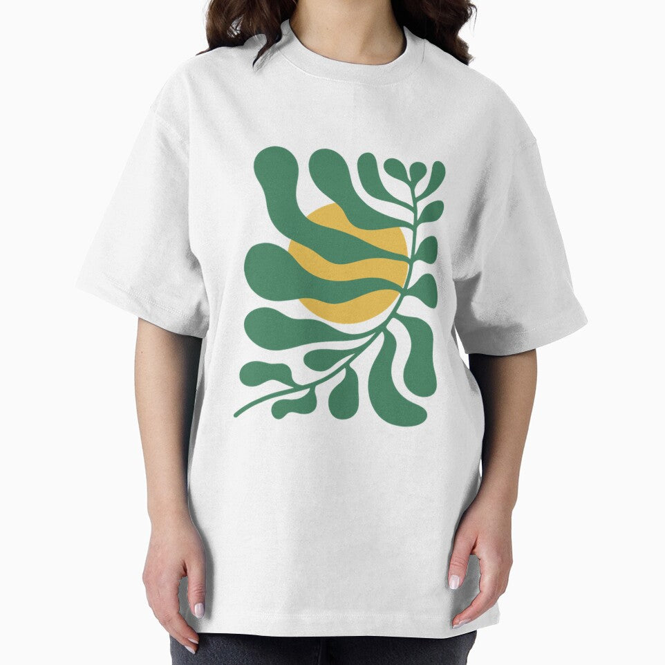 Sun and Leaf – Minimal Boho Botanical Art by Thodinang