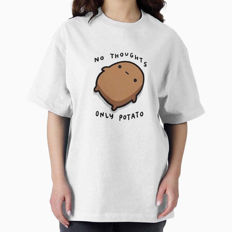 No Thoughts Only Potato Funny Meme Design by HelloCal