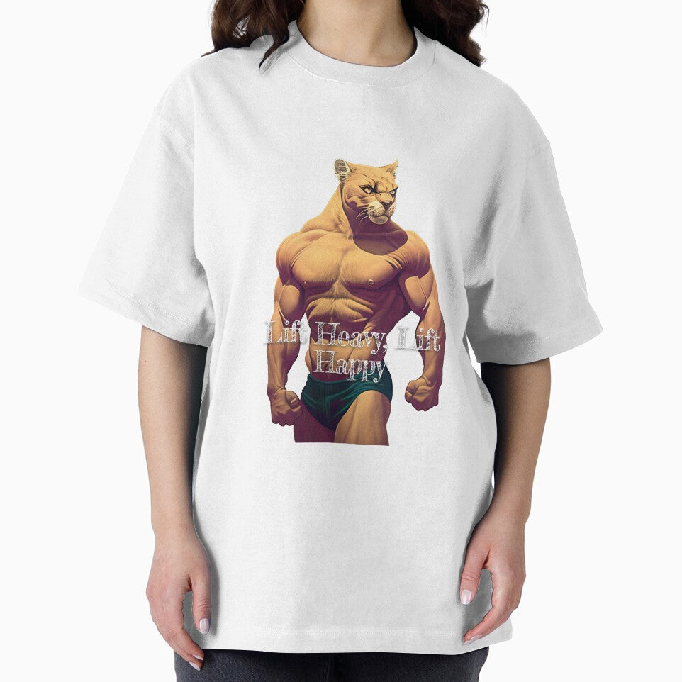 Lift Heavy, Lift HappyDesignBodybuilding Fitness Gym Workout Exercise Merch Print Design by tengamerx