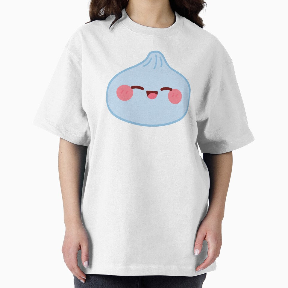 Blue squishy Dumpling – Cute Kawaii Food Character Design by EmeraldeaArt