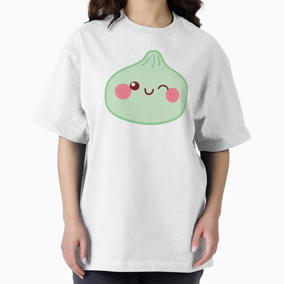 Green squishy Dumpling – Cute Kawaii Food Character Design by EmeraldeaArt