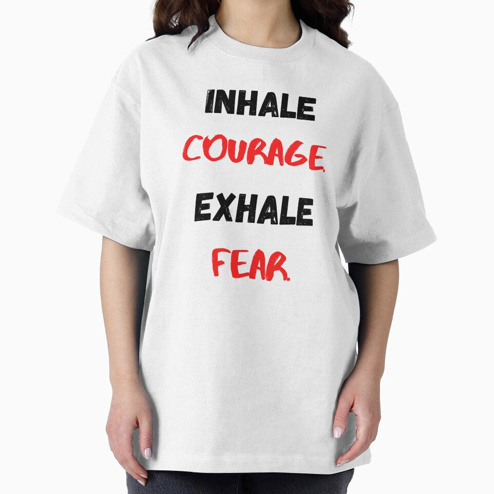 Motivational Quote, Inhale Courage Exhale Fear by Salman Hino