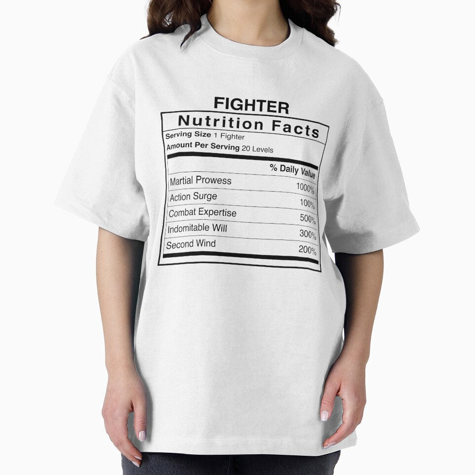 D&D Fighter Nutrition Facts by erincrnkdesign