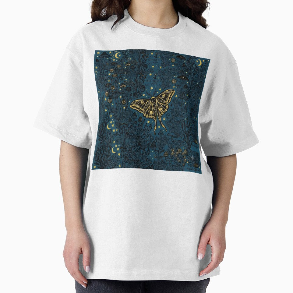 Golden Moth in the Magic Forest Night by Purpleclomb
