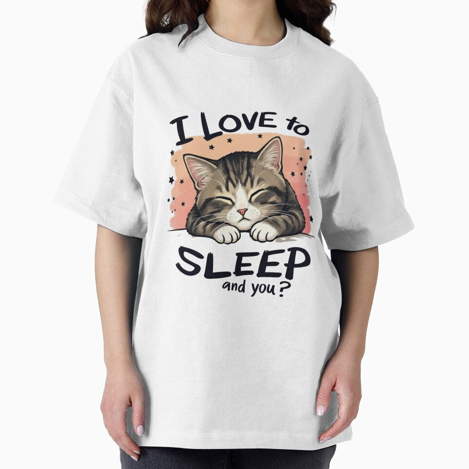 I Love to Sleep - Cute Sleepy Cat by rjjvstudio26