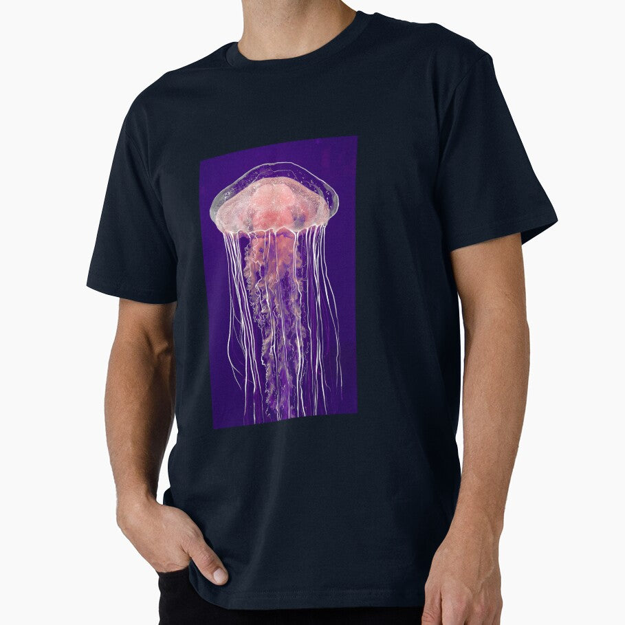 Ethereal jellyfish glow, neon jellyfish in the deep by PapiloArt
