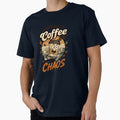Running on Coffee and Chaos Funny Retro Coffee Lover Vintage Caffeine Addict Gift by piketo