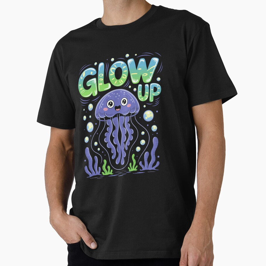Glow Up: A Cute & Funny Jellyfish Graphic by 89BLACK