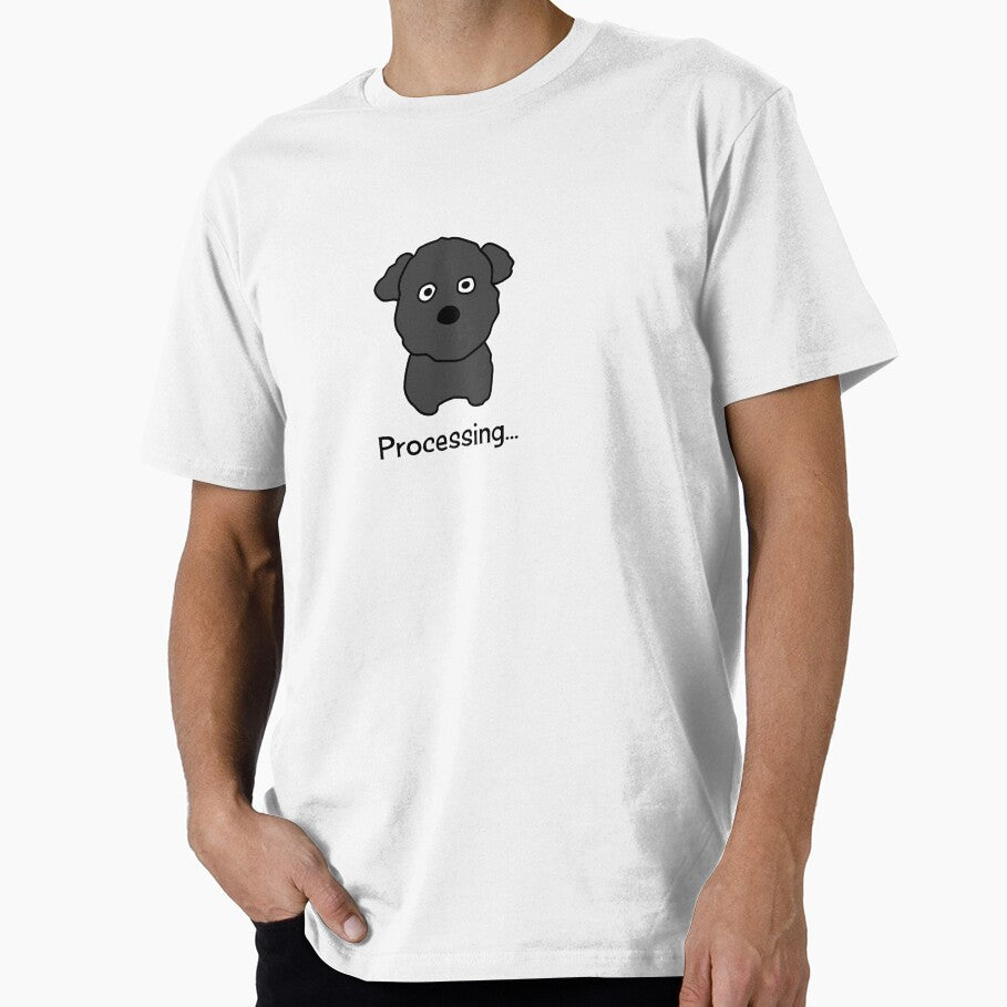 Funny Processing Black Puppy kawaii Dog Art by ubborn
