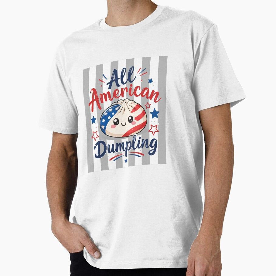 All American Dumpling T-Shirt Design | Patriotic Food Graphic by UCPStudio & Upstream Studio by ucpstudio