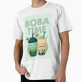 Boba Time smiling Bubble Tea Green Matcha & Mango by ElevenVoid