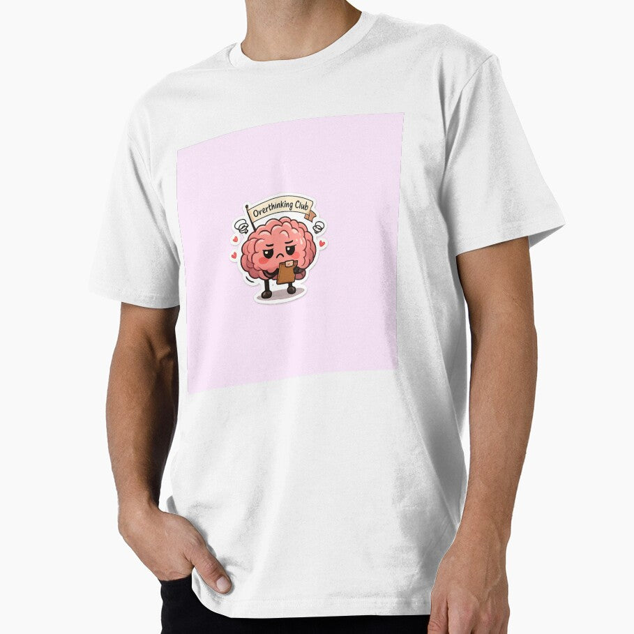 Overthinking Club Cute Brain by trippinimages