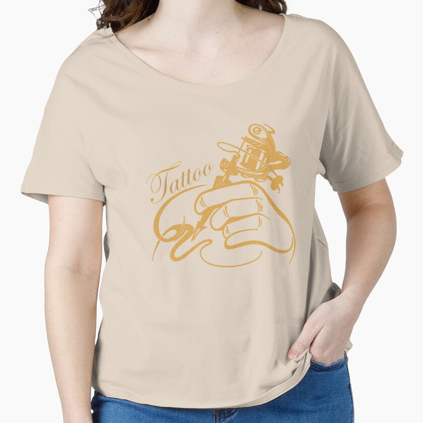 Tattoo Ink Gun Illustration in Gold on black by Vintage Hustle