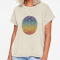 Flower of Life Linocut - Rainbow Sunset + Rainbow Sorbet by Irene Estelle