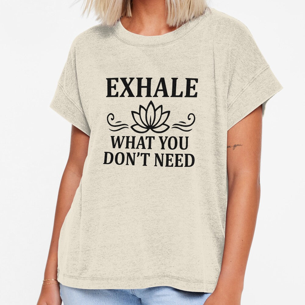 Exhale What You Don’t Need – Mindfulness Lotus Design by DesignHouse07