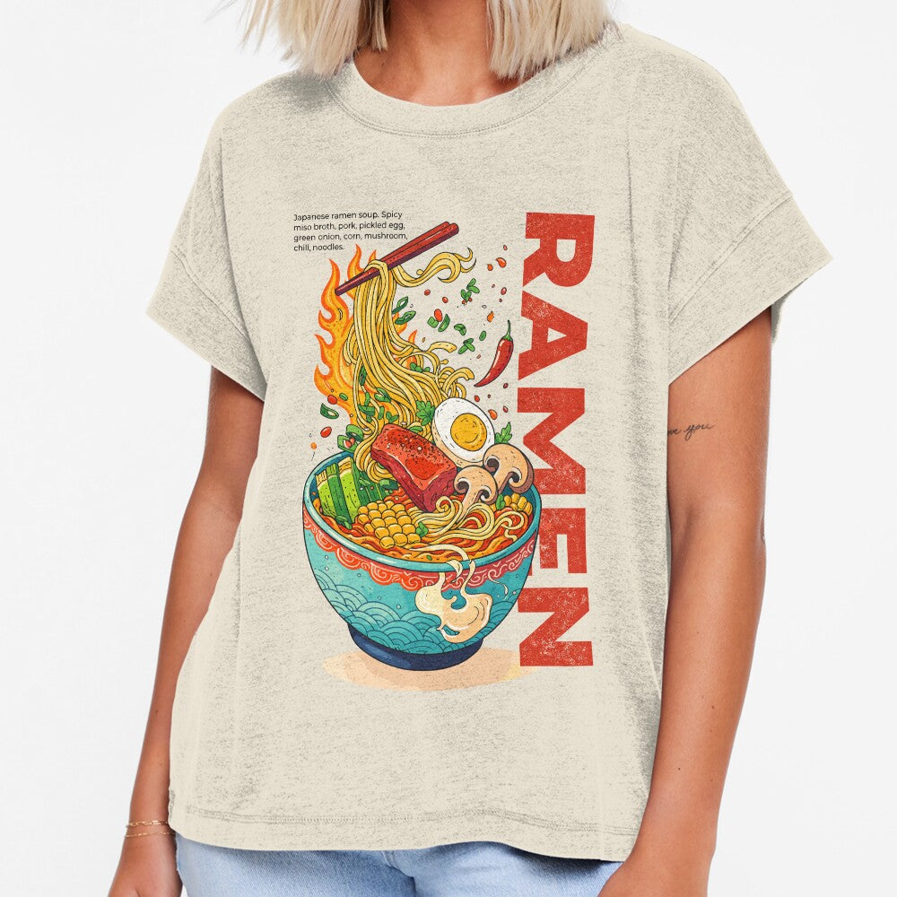 Spicy Miso Ramen T-Shirt by Matinez Pink