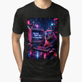 My Last Brain Cell Capybara Synthwave Cyber by Print Loft