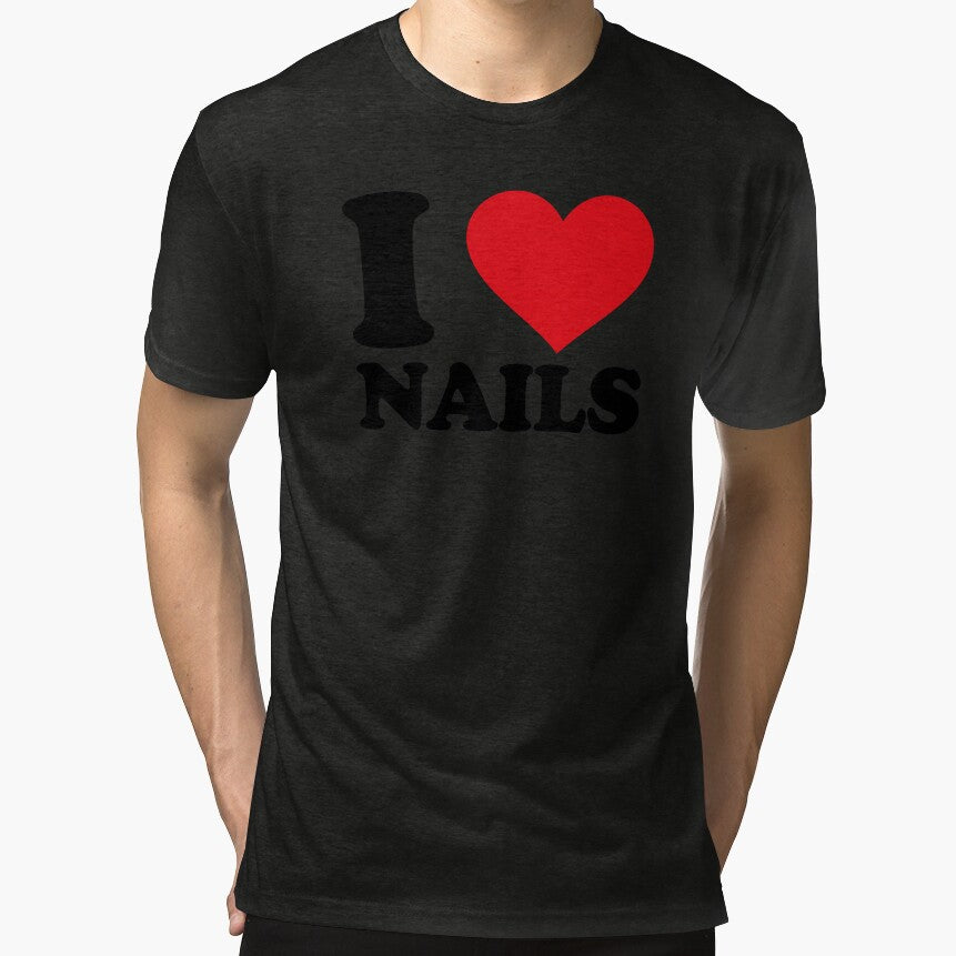 I Love Nails – Bold Heart Design for Nail Lovers by EmeraldeaArt