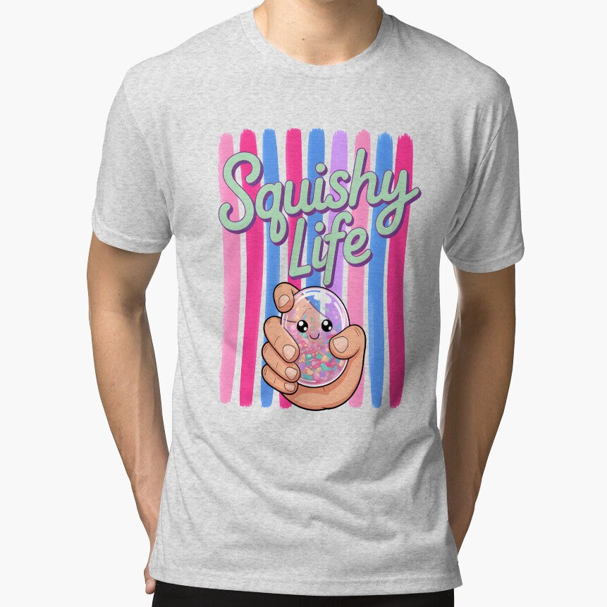 Squishy Life – Glitter Dumpling Squishy Retro Striped Design by EmeraldeaArt