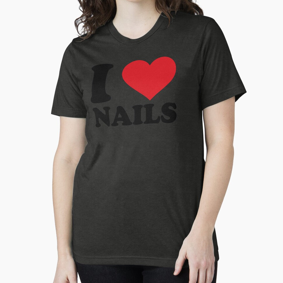I Love Nails – Bold Heart Design for Nail Lovers by EmeraldeaArt