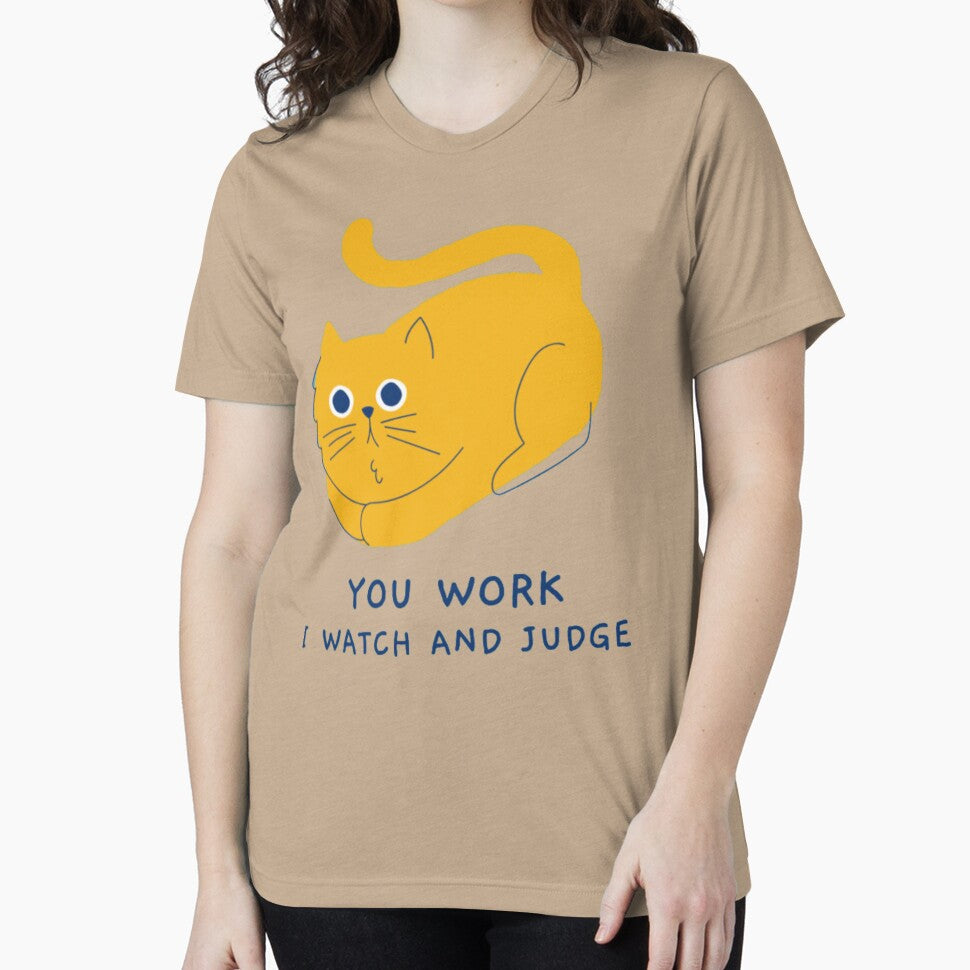 You Work I Watch And Judge - Funny Judging Orange Cat by GenZFashion000