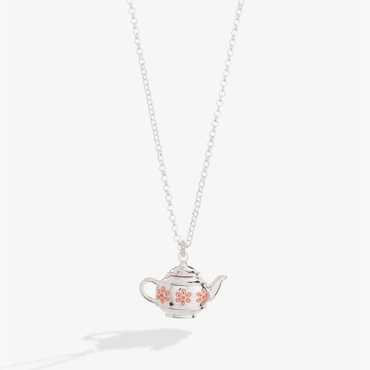 Floral Teapot Locket Pendant Necklace T-Shirts