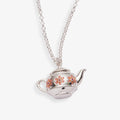 Floral Teapot Locket Pendant Necklace T-Shirts
