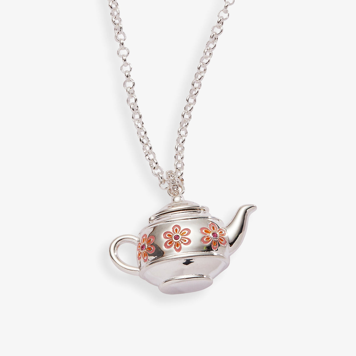 Floral Teapot Locket Pendant Necklace T-Shirts
