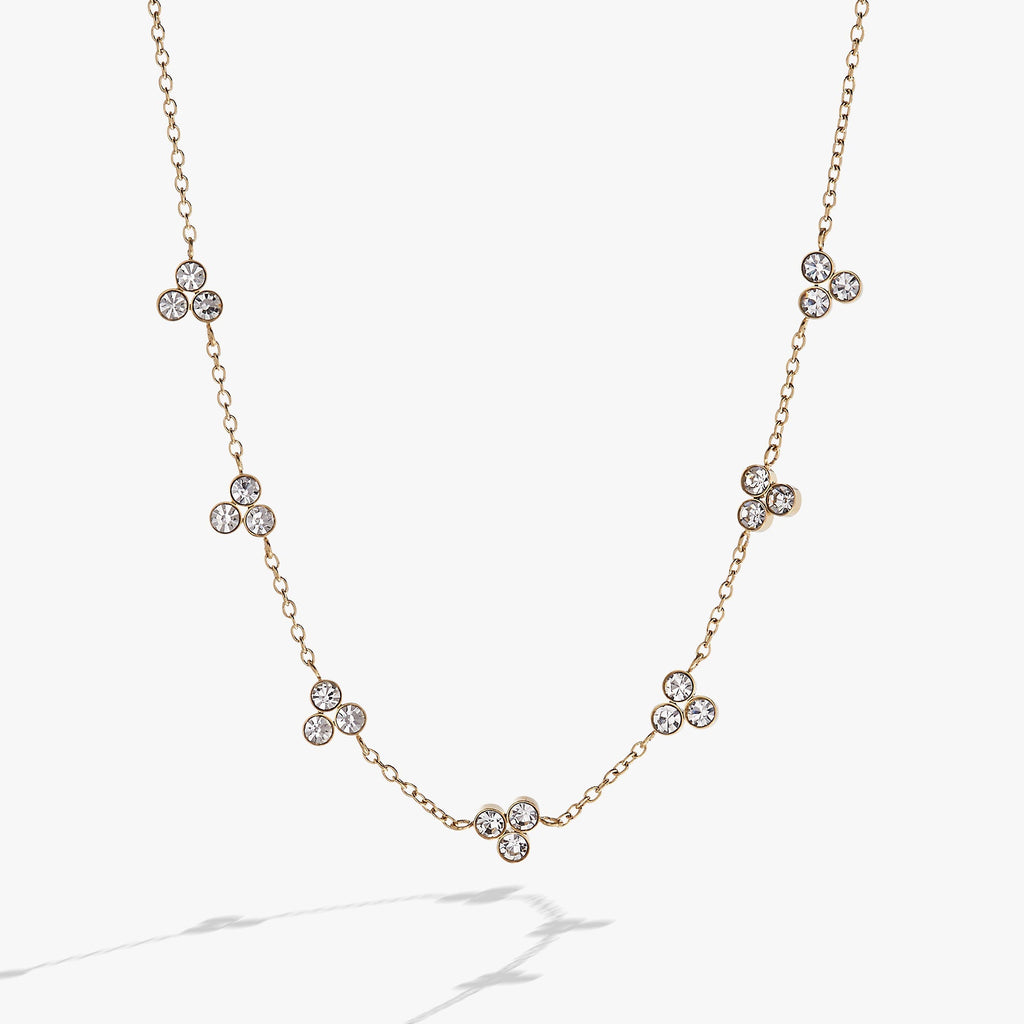 Triple Stone Crystal Inline Necklace T-Shirts