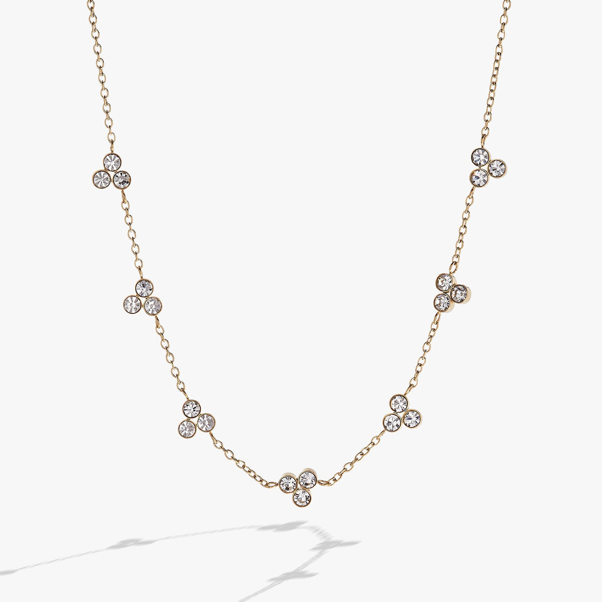 Triple Stone Crystal Inline Necklace T-Shirts