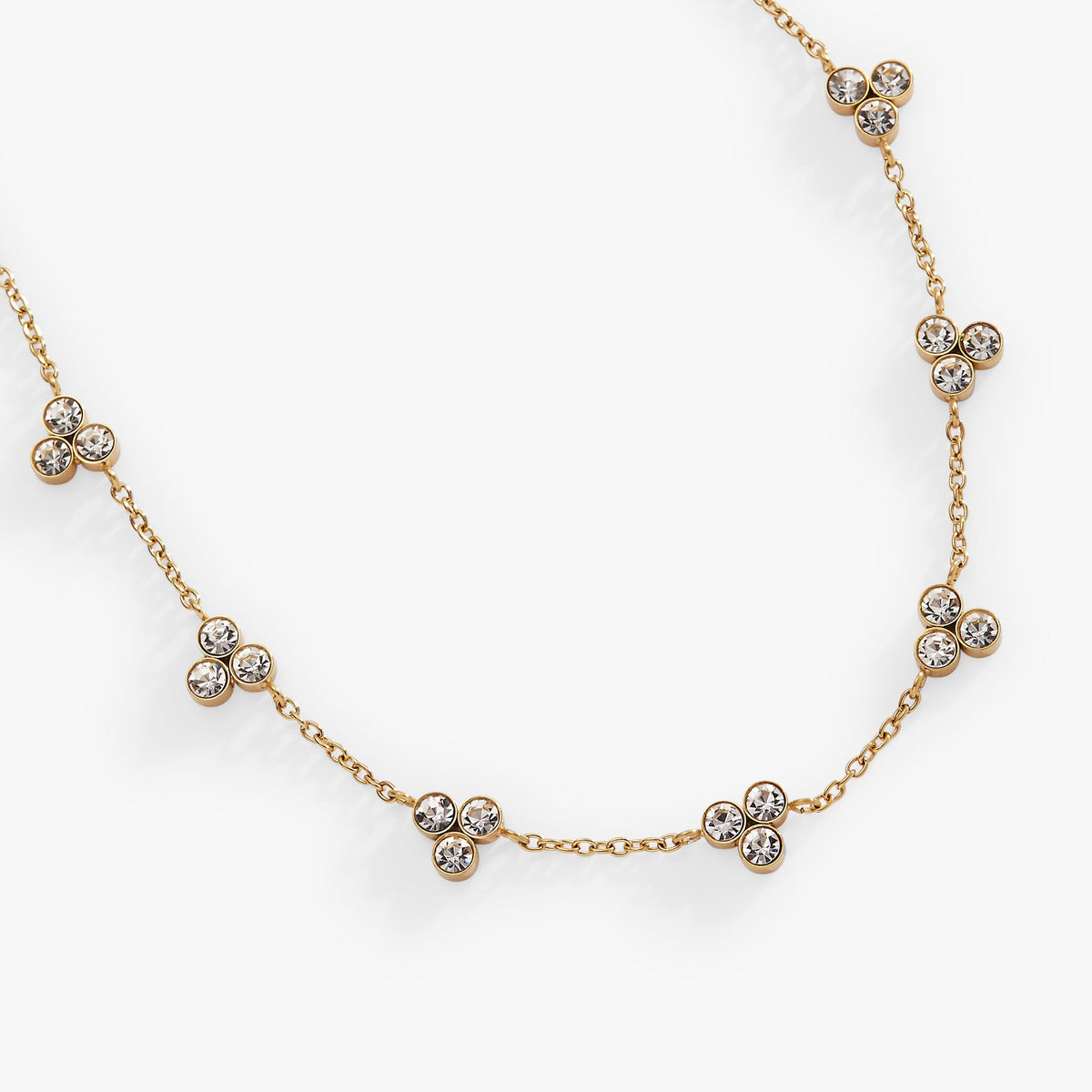 Triple Stone Crystal Inline Necklace T-Shirts