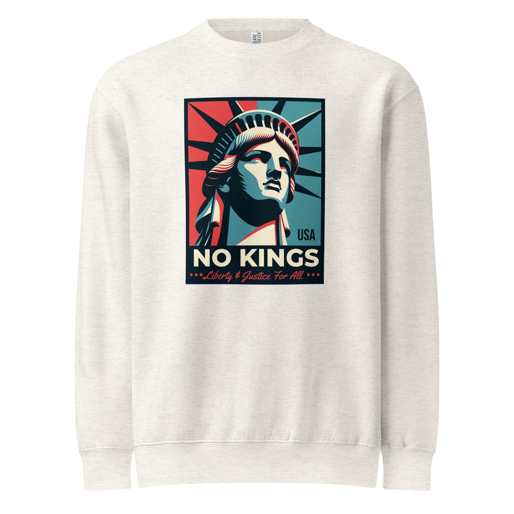 No Kings Liberty Justice All Crew Neck T-Shirts