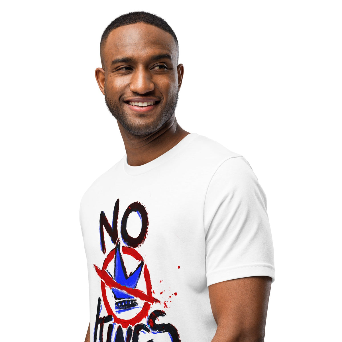 "No Kings" 100%Made USA White T-Shirts