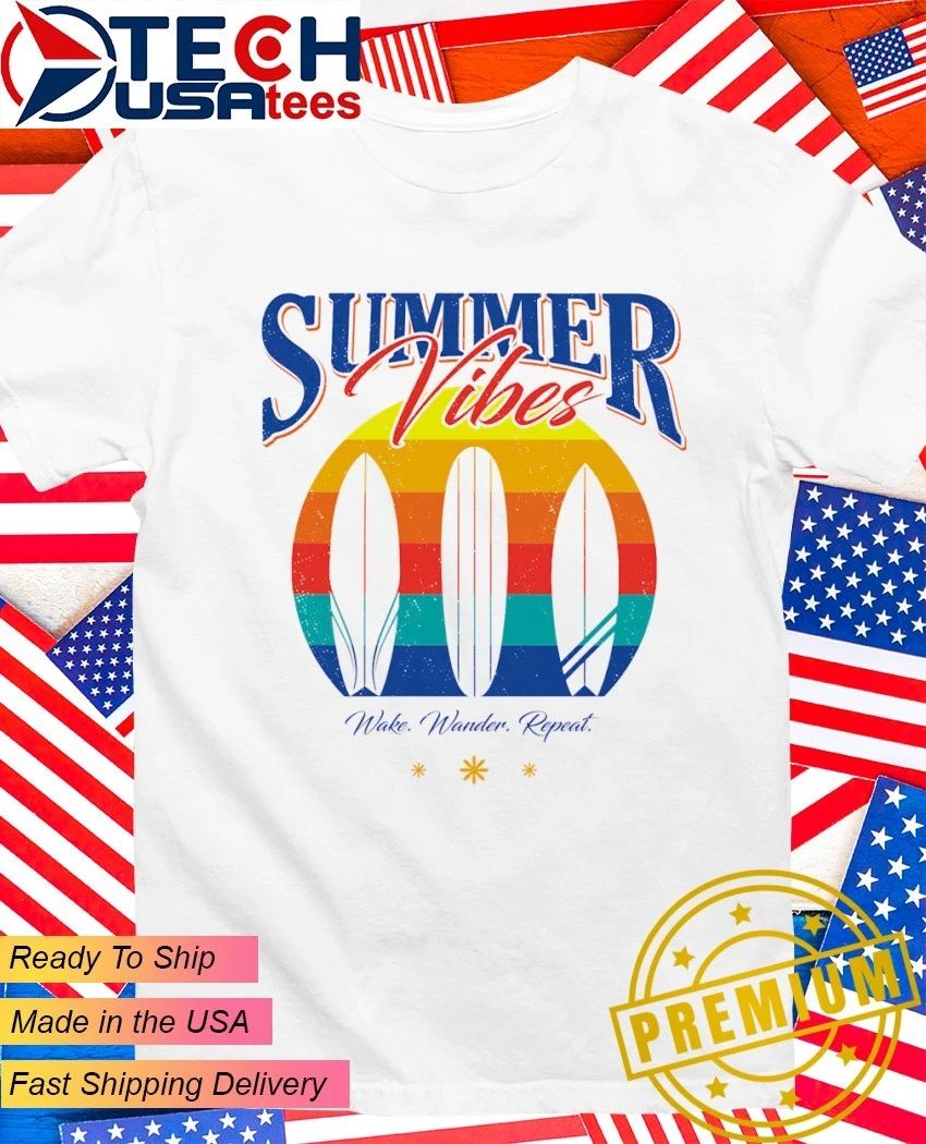 Summer Vibes wake wander repeat shirt