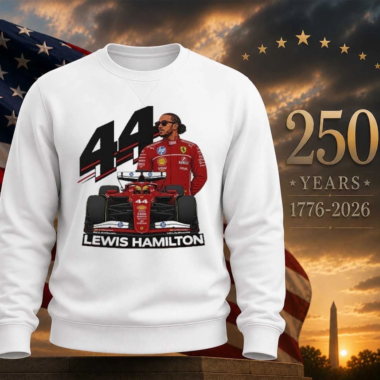 Lewis Hamilton 44 Ferrari F1 Shirt