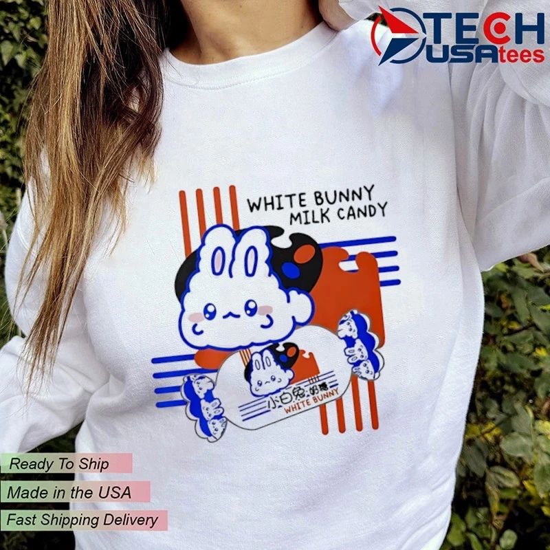 White Bunny milk candy shirt