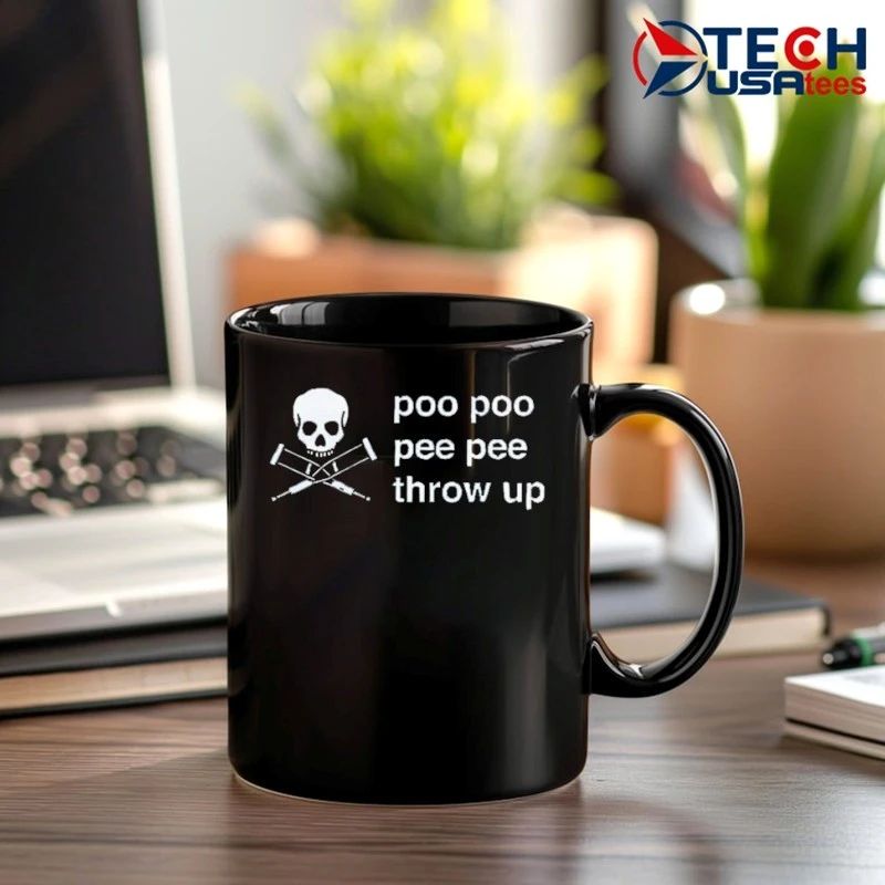 Poo poo pee pee throw up skull shirt
