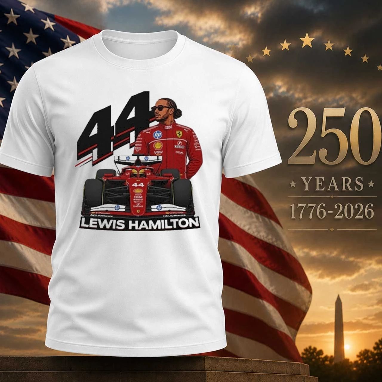 Lewis Hamilton 44 Ferrari F1 Shirt