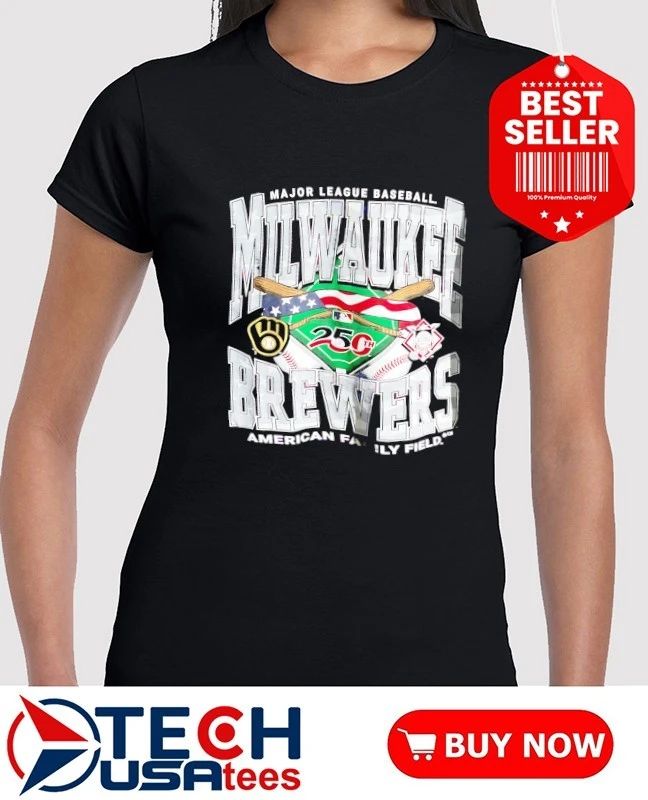 Milwaukee Brewers Commemorative 250th America Family Field shirt