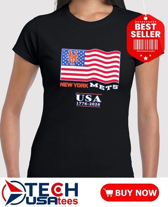 New York Mets USA 1776-2026 flag shirt
