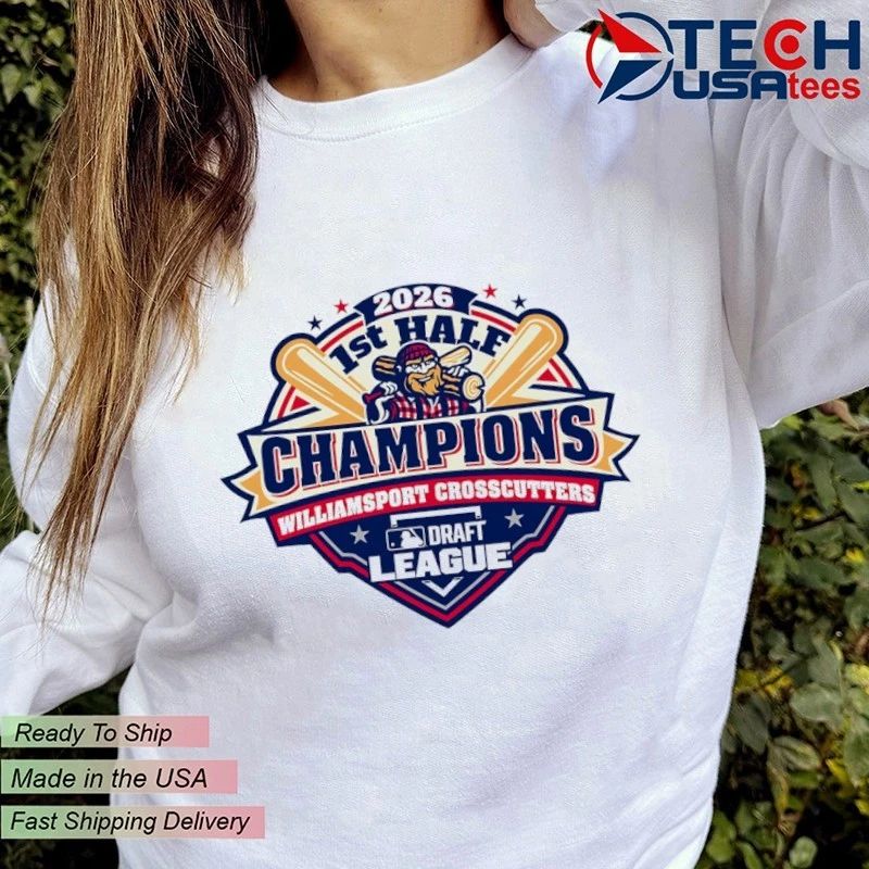 Williamsport Crosscutters 2026 MLB Draft League First Half Champions logo shirt