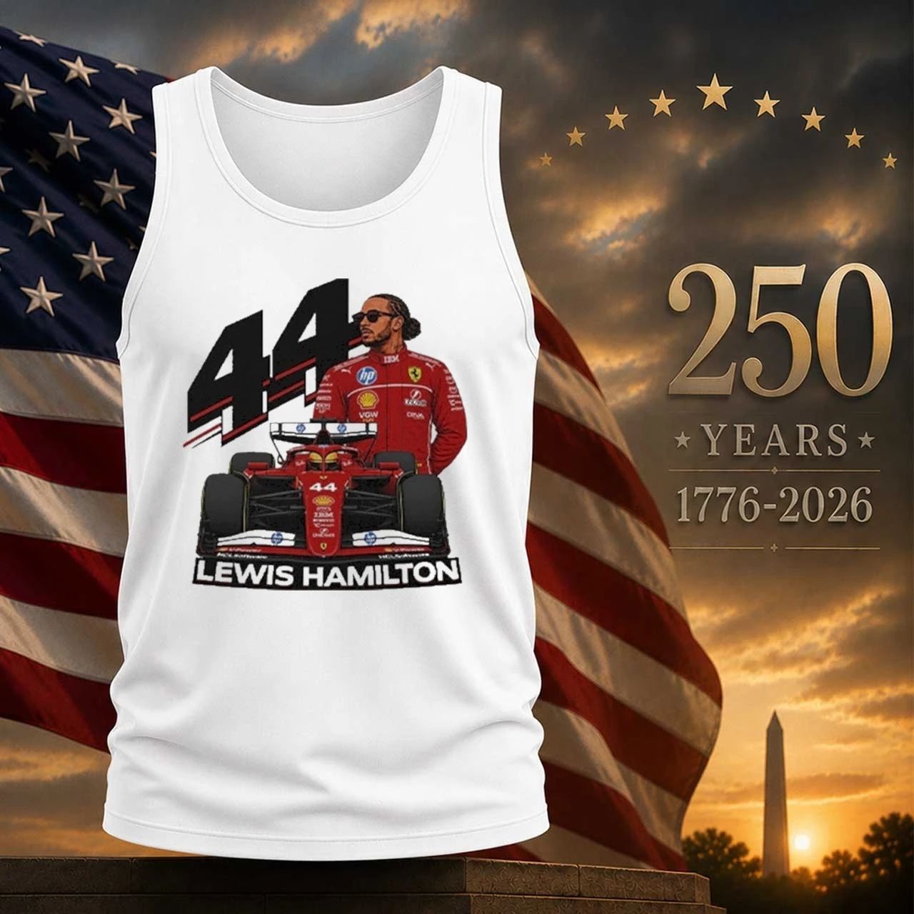 Lewis Hamilton 44 Ferrari F1 Shirt