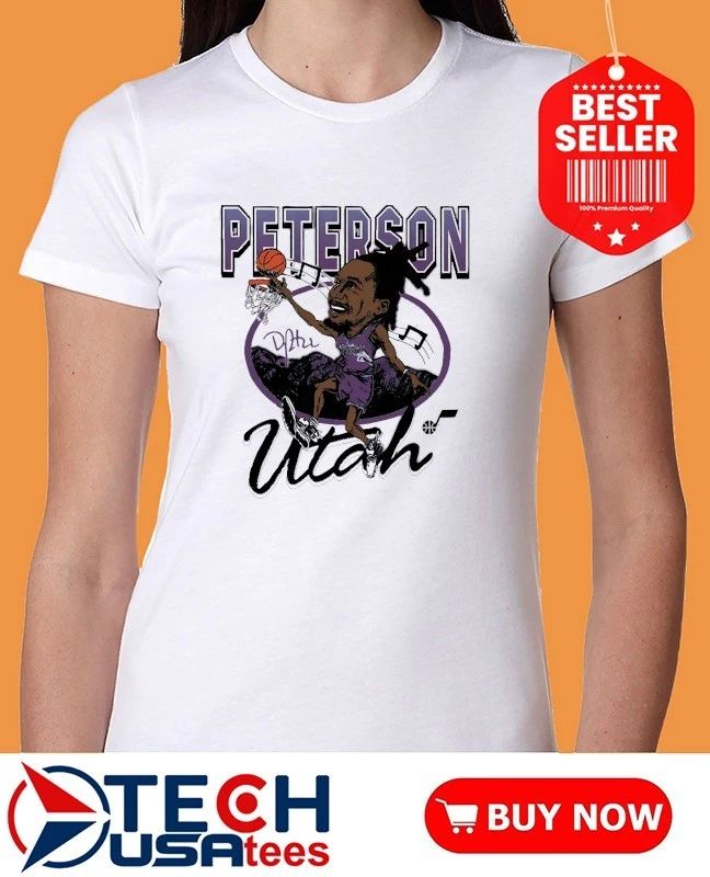 Darryn Peterson Utah Jazz Rookie caricature signature shirt
