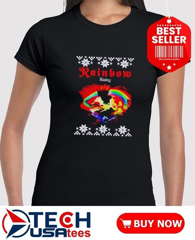 Rainbow Rising Christmas ugly shirt
