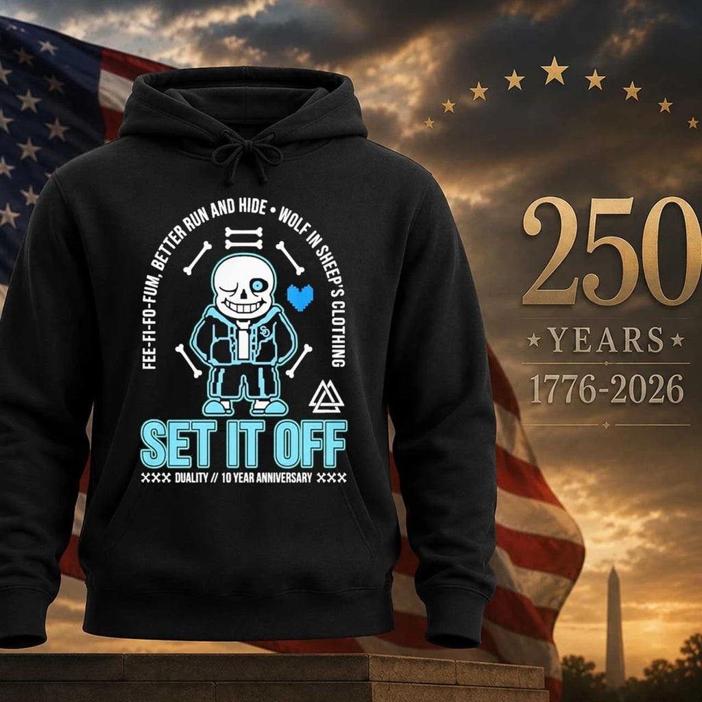 Set It Off Duality 10 Year Anniversary Undertale Sans Skeleton Shirt