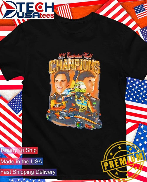 Adele wearing Lando Oscar Piastri Racing 2025 Constructors World Champions shirt