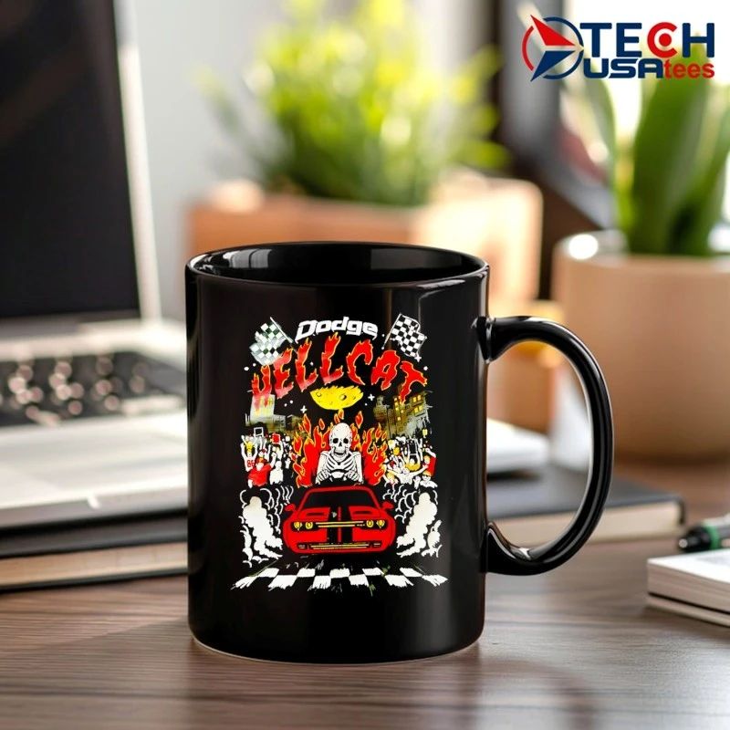 Dodge Hellcat skeleton shirt